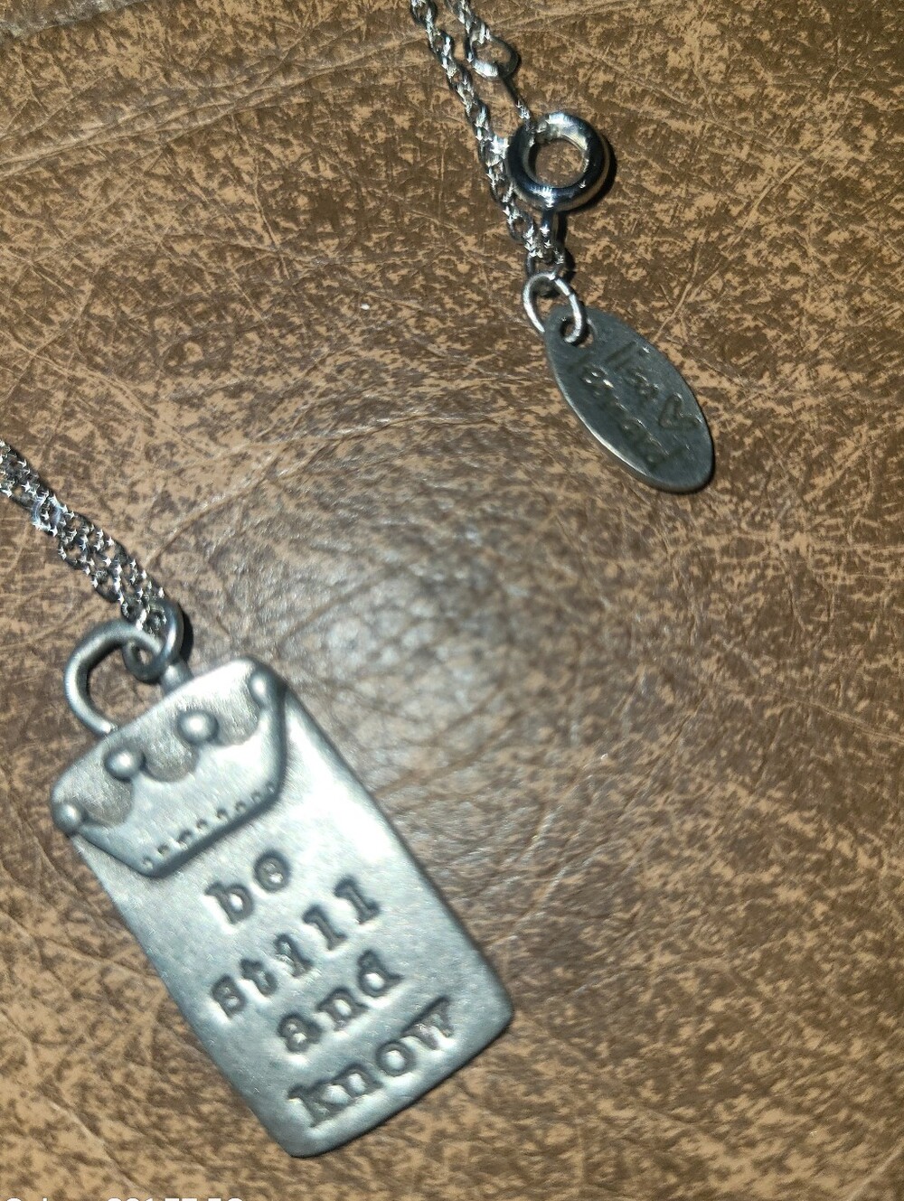 Lisa Leonard Hand-Stamped "Be Still and Know" Mason Jar Necklace